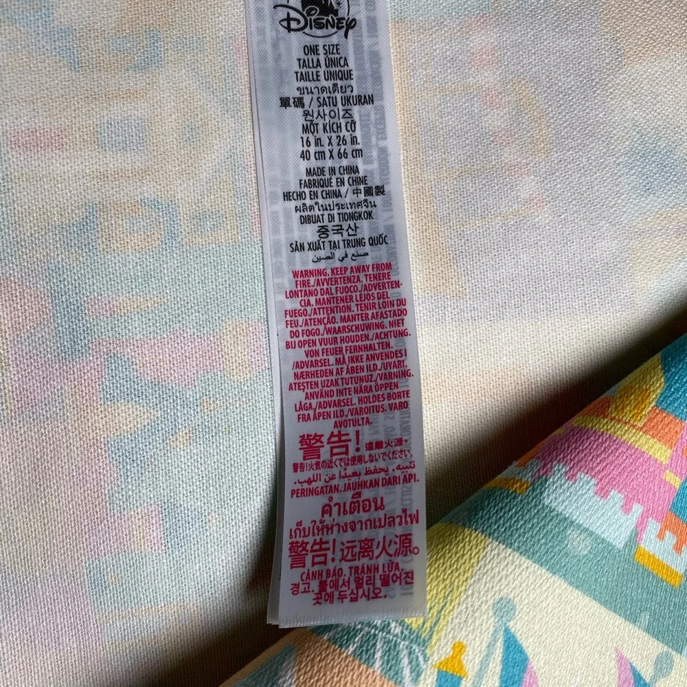 Disney Parks Disneyland Kitchen Towel Set Sleeping Beauty Castle Pastel Colors